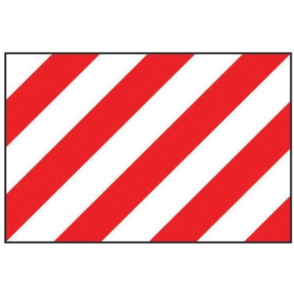 RED & WHITE WARNING PANEL -PVC(600 X 400MM)