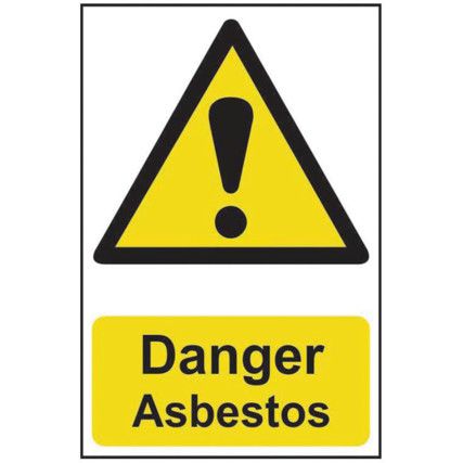 DANGER ASBESTOS - PVC (200X300MM)