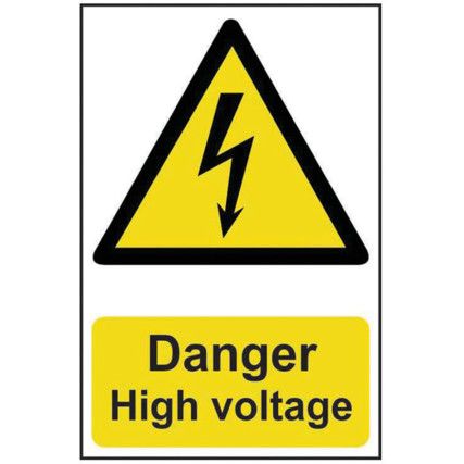 DANGER HIGH VOLTAGE - PVC (200X300MM)