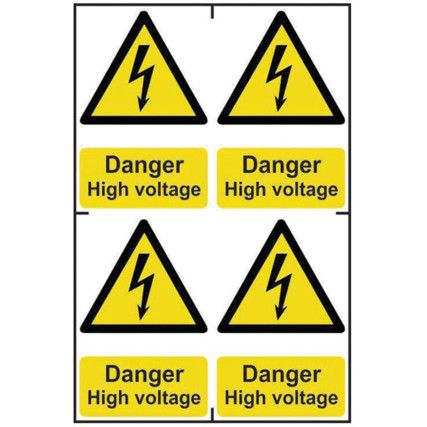 DANGER HIGH VOLTAGE - PVC (200X300MM)