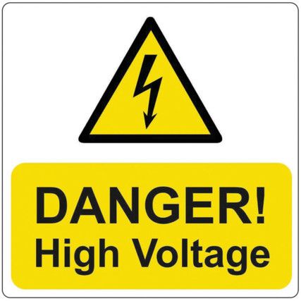 DANGER HIGH VOLTAGE - PK-25SAV(75 X 75MM)