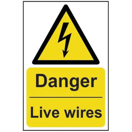 DANGER LIVE WIRES - SAV (400X600MM)