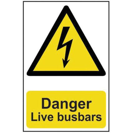 DANGER LIVE BUSBARS - PVC (200X300MM)