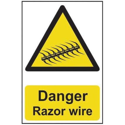 DANGER RAZOR WIRE - PVC (200X300MM)