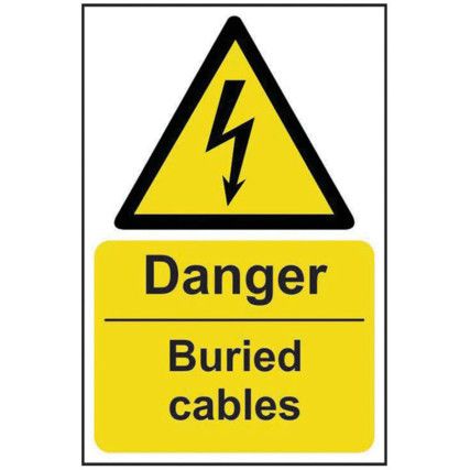 DANGER BURIED CABLES - RPVC (200X300MM)