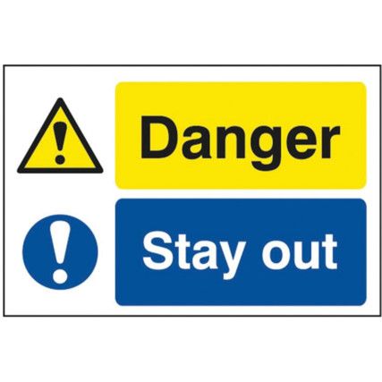 QUARRY SIGN: DANGER / STAY OUT -DIB  (600 X 400MM)