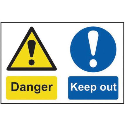 DANGER KEEP OUT - PVC (600X400MM)