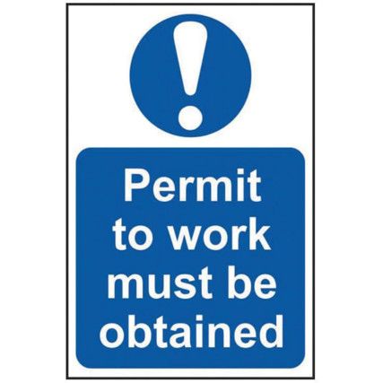 PERMIT TO WORK - PVC (400 X600MM)