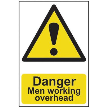 DANGER MEN WORKING OVERHEAD -PVC(200 X 300MM)