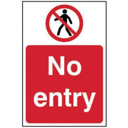 NO ENTRY - RPVC (200 X 300MM)