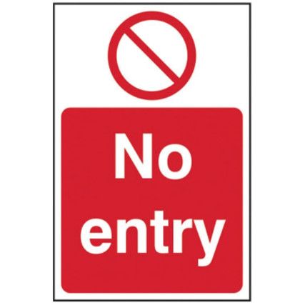 NO ENTRY, NO MAN SYMBOL -RPVC(200 X 300MM)