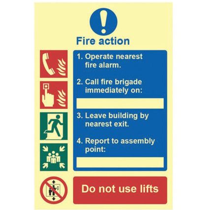 FIRE ACTION PROCEDURE - PHO (200X300MM)