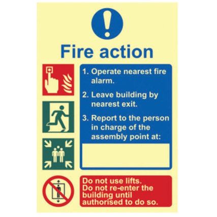 FIRE ACTION PROCEDURE -PHOTOLUMPHO (200 X 300MM)