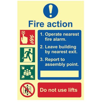 FIRE ACTION PROCEDURE - PHS (200X300MM)