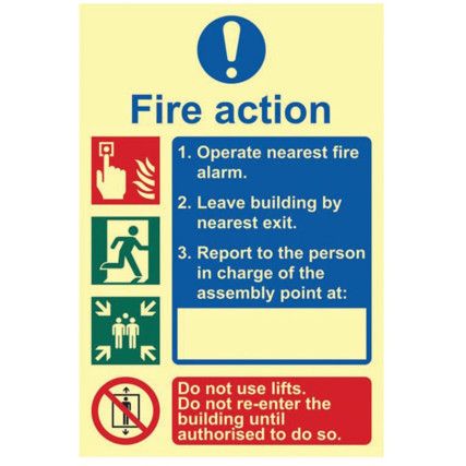 FIRE ACTION PROCEDURE - PHS (200X300MM)