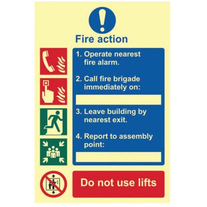 FIRE ACTION PROCEDURE - PHS (200X300MM)