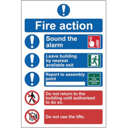 FIRE ACTION PROCEDURE - PVC (200X300MM)