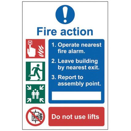 FIRE ACTION PROCEDURE - PVC (200X300MM)