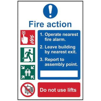 FIRE ACTION PROCEDURE - RPVC(200X 300MM)