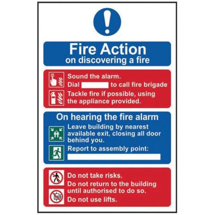 FIRE ACTION PROCEDURE - RPVC(200X 300MM)