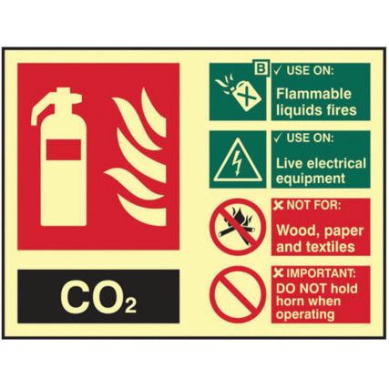 FIRE EXTINGUISHER COMPOSITE -CO2- PHO (200 X 150MM)