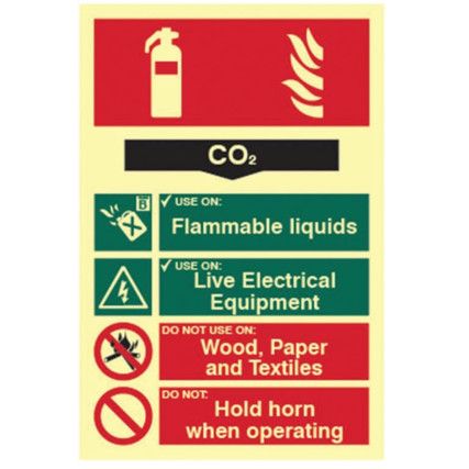 FIRE EXTINGUISHER COMPOSITE -CO2- PHS (200 X 300MM)