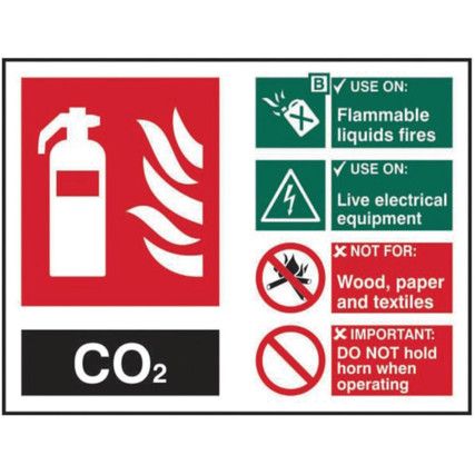 FIRE EXTINGUISHER COMPOSITE -CO2- RPVC (200 X 150MM)