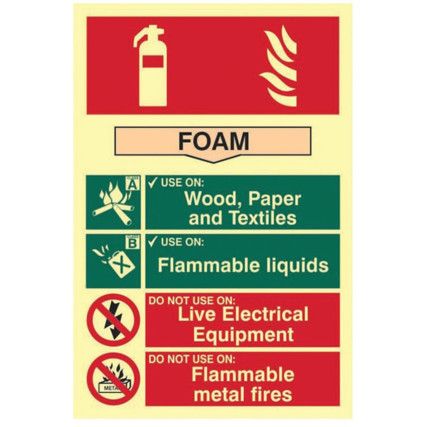 FIRE EXTINGUISHER COMPOSITE -FOAM- PHO (200 X 300MM)