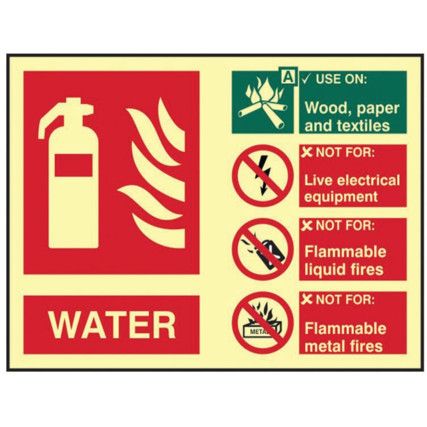 FIRE EXTINGUISHER COMPOSITE -WATER - PHO (200 X 150MM)