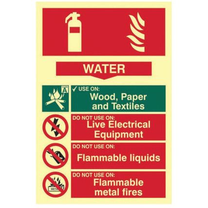 FIRE EXTINGUISHER COMPOSITE -WATER - PHO (200 X 300MM)