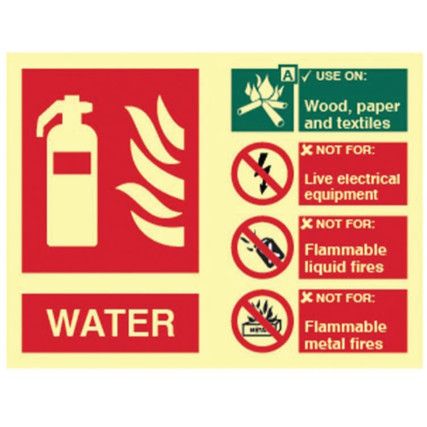 FIRE EXTINGUISHER COMPOSITE -WATER - PHS (200 X 150MM)