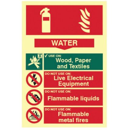 FIRE EXTINGUISHER COMPOSITE -WATER - PHS (200 X 300MM)