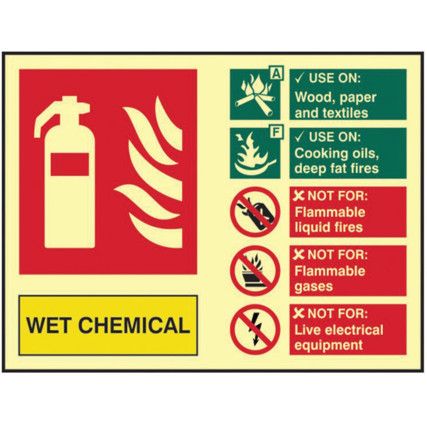 FIRE EXTINGUISHER COMPOSITE -WETCHEMICAL - PHO (200 X 150MM)