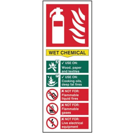 FIRE EXTINGUISHER: WET CHEMICAL -RPVC (82 X 202MM)