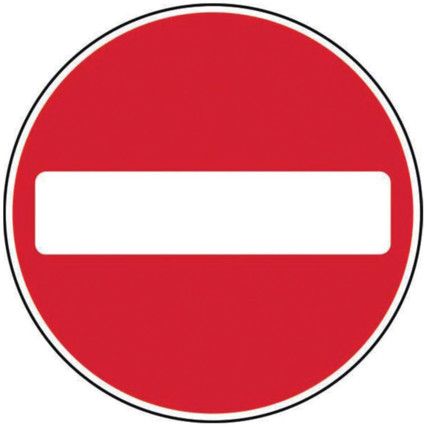 600MM DIA DIBOND 'NO ENTRY'ROADSIGN (WITHOUT CHANNEL)