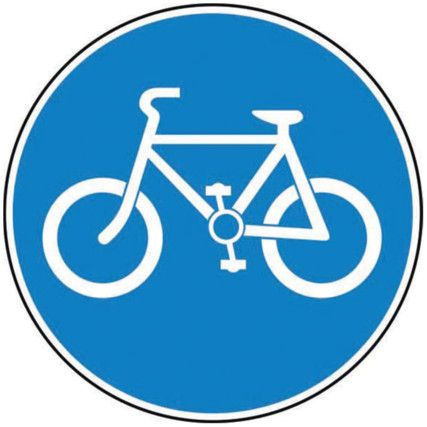 600MM DIA. DIBOND 'CYCLIST'S ONLY ' ROAD SIGN (WITHOUT CHANNEL)