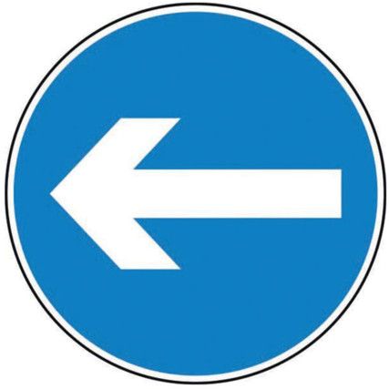 600MM DIA. DIBOND 'HORIZONAL ARROW' ROAD SIGN (WITHOUT CHANNEL)