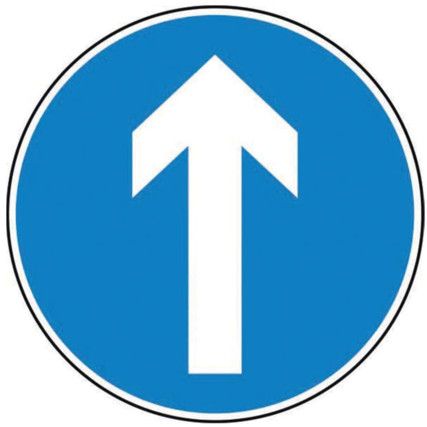 600MM DIA. DIBOND 'VERTICAL ARROW ' ROAD SIGN (WITHOUT CHANNEL)