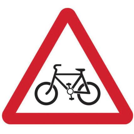 600MM TRI. DIBOND 'CYCLE ROUTE AH EAD' ROAD SIGN (WITHOUT CHANNEL)