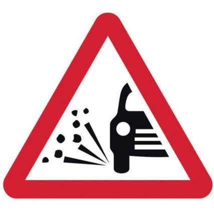 600MM TRI. DIBOND 'LOOSE GRAVEL'ROAD SIGN (WITHOUT CHANNEL)