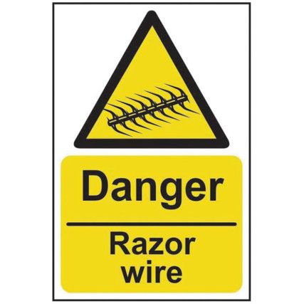 DANGER RAZOR WIRE - SAV (200X300MM)