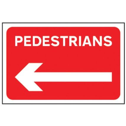 PEDESTRIANS (ARROW LEFT) -RPVC(600 X 450MM)