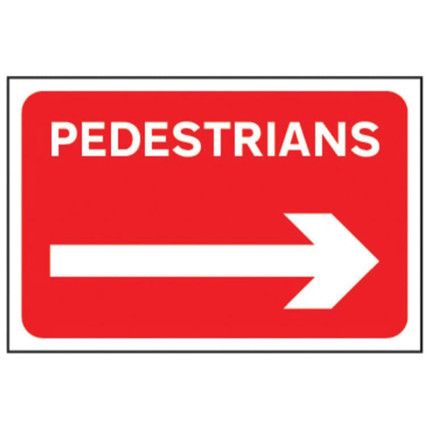 PEDESTRIANS (ARROW RIGHT) -RPVC(600 X 450MM)