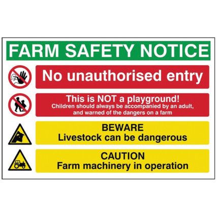 FARM SAFETY NOTICE - RPVC (400X600MM)