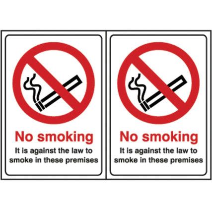 NO SMOKING DOUBLE SIDED - D/SSAV(148 X 210MM)