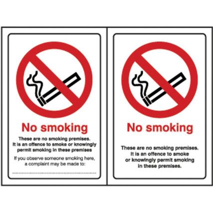 NO SMOKING DOUBLE SIDED - SAD/S(100 X 150MM)