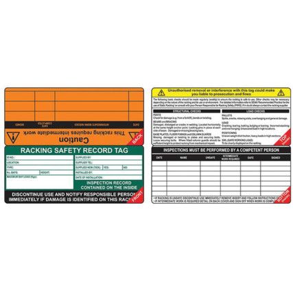 RACKING TAG INSERTS - PK-10