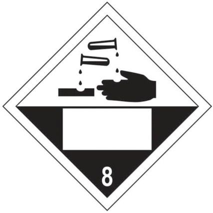 CORROSIVE 8 SYMBOL - SAV PLACARD(250 X 250MM)