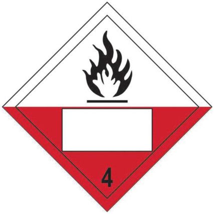 FLAMMABLE 4 SYMBOL - SAV PLACARD(250 X 250MM)