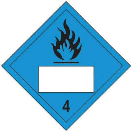 FLAMMABLE 4 SYMBOL BLUE -SAVPLACARD (250 X 250MM)